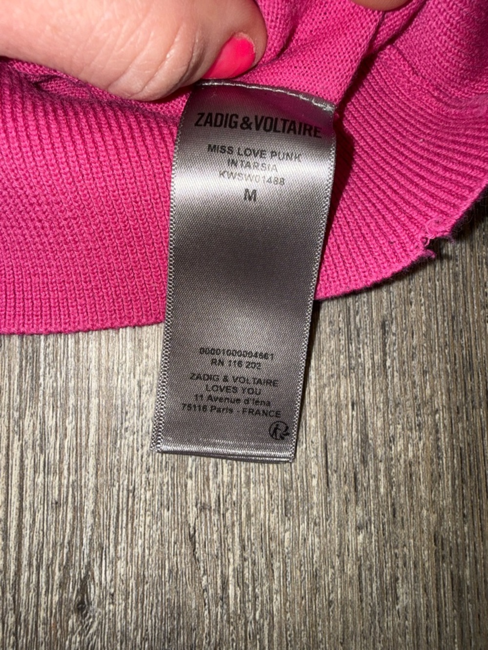 Zadig & Voltaire Love Punk Medium EUC - Picture 6 of 6